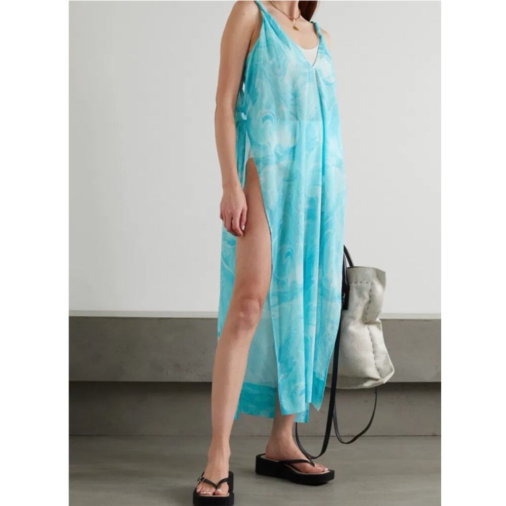 Ganni Blue Swim Coverup